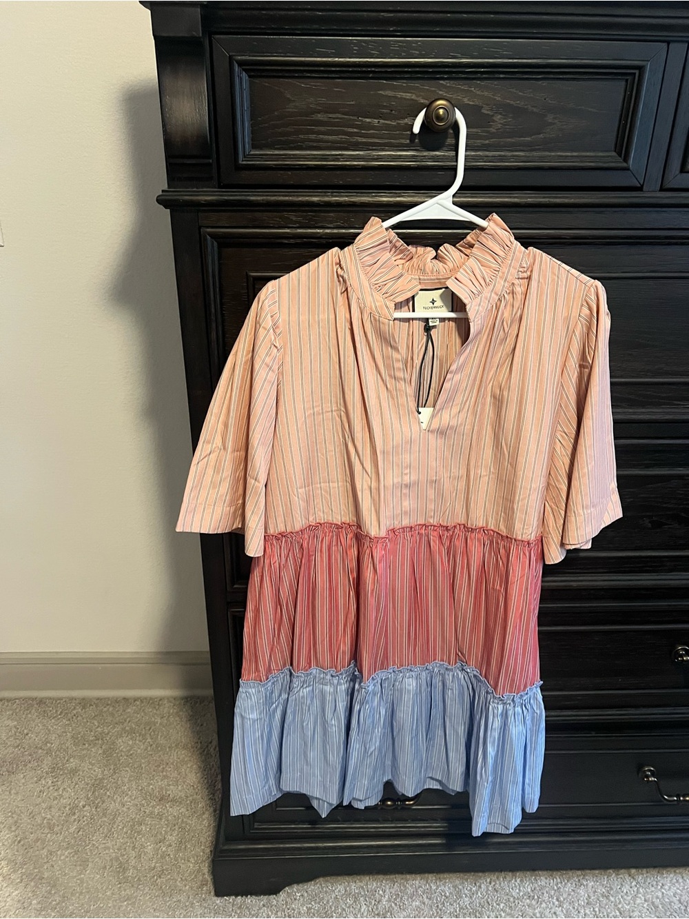 Tuckernuck Multi-Stripe Tiered Crawford Dress NWT